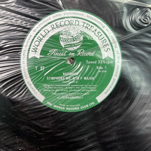 World Record Treasures Beethoven Symphony No. 6 in F Major Vinyl Record Playbook - Picture 7 of 8